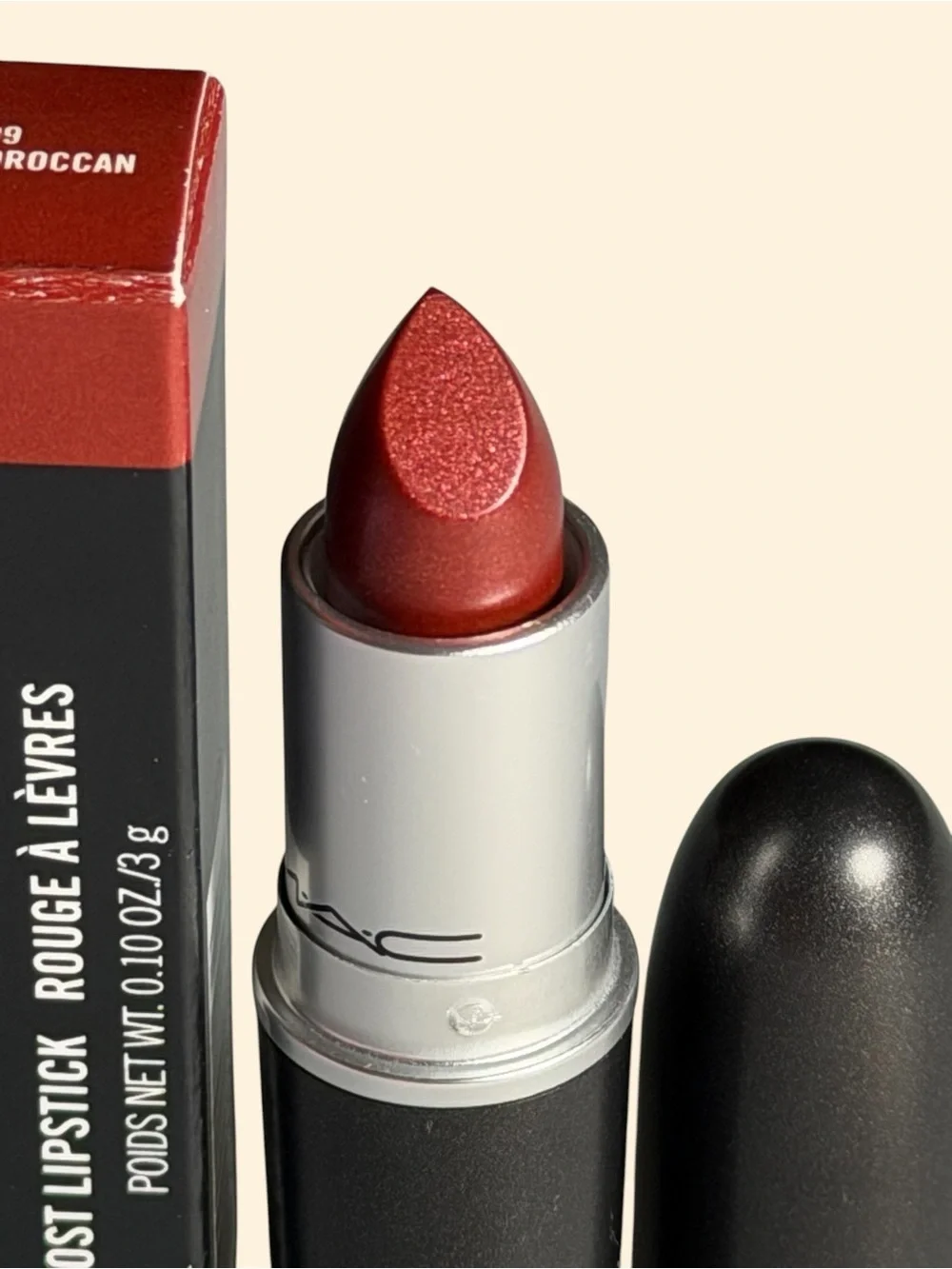MAC Cosmetics Frost Brick Red Lipstick - Fresh Moroccan BNIB